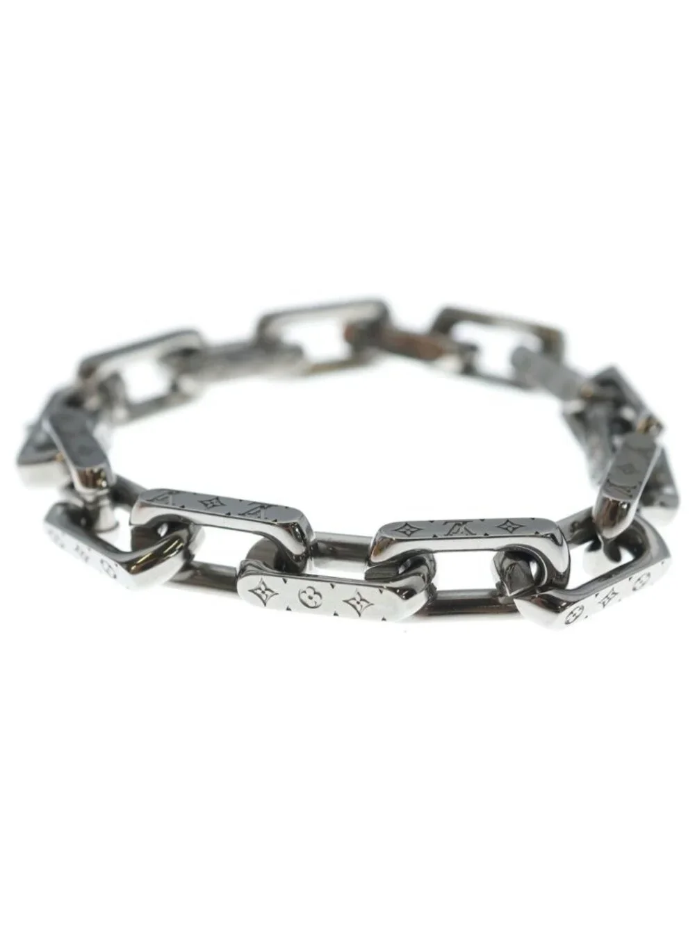 Louis Vuitton Monogram Chain Bracelet Silver